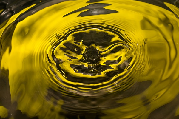 Acqua inquinata dalla dispersione dell'olio esausto.